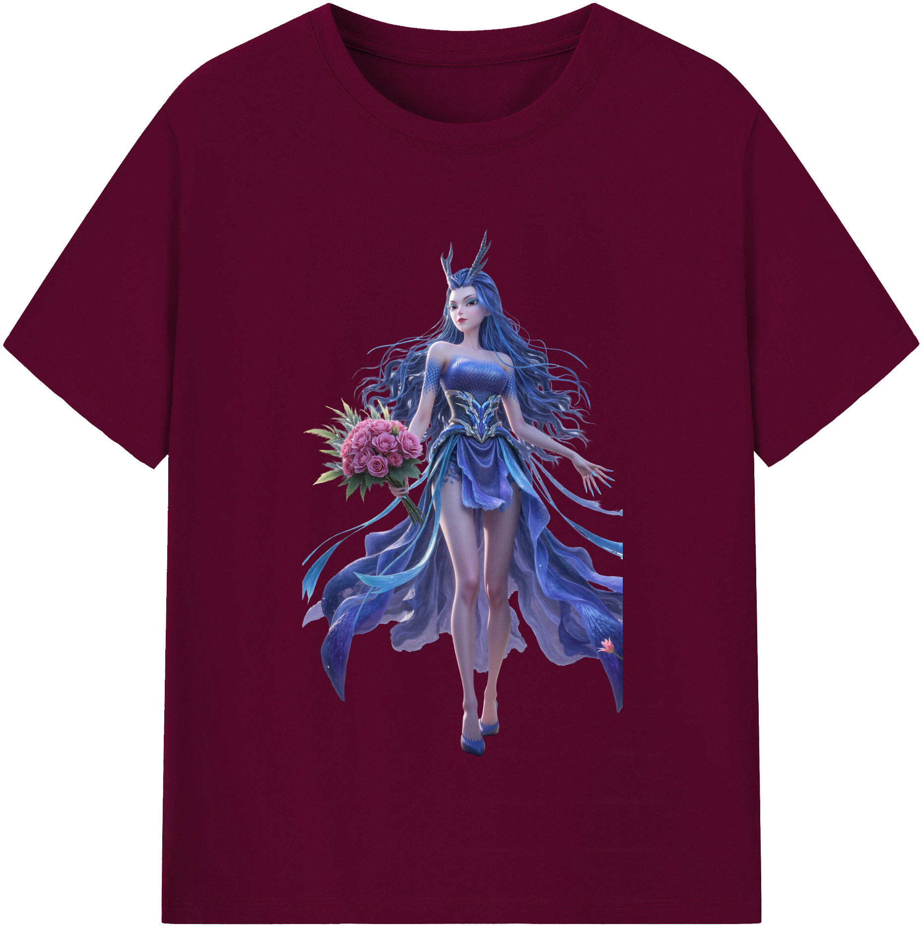 （画像用） Ne Zha 2 ナタ 魔童の大暴れ レディースカジュアルプリントTシャツ（綿100％）